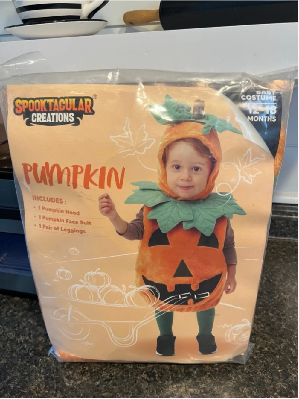 New Spooktacular Creations Halloween Baby Pumpkin Costume 12-18 Months